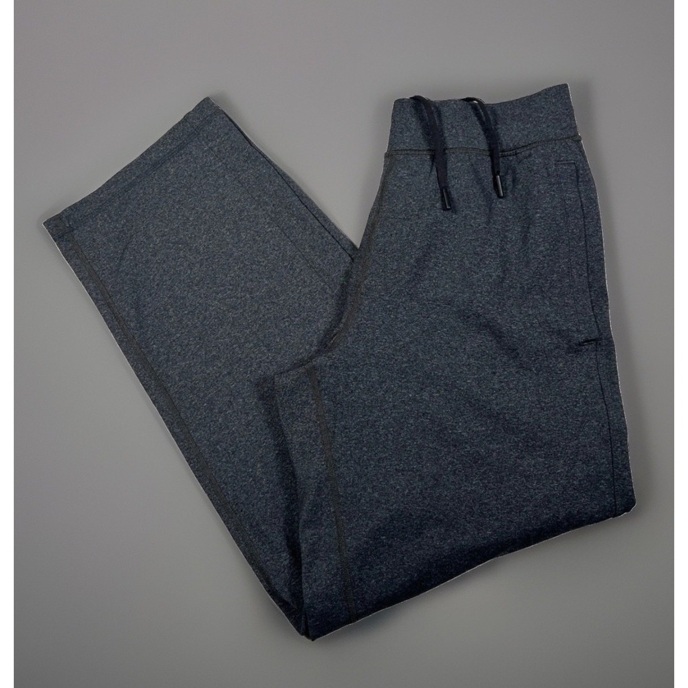 Lululemon Kung Fu Pant Mens Medium Dark Gray Heather Open Hem French Terry Y2K
